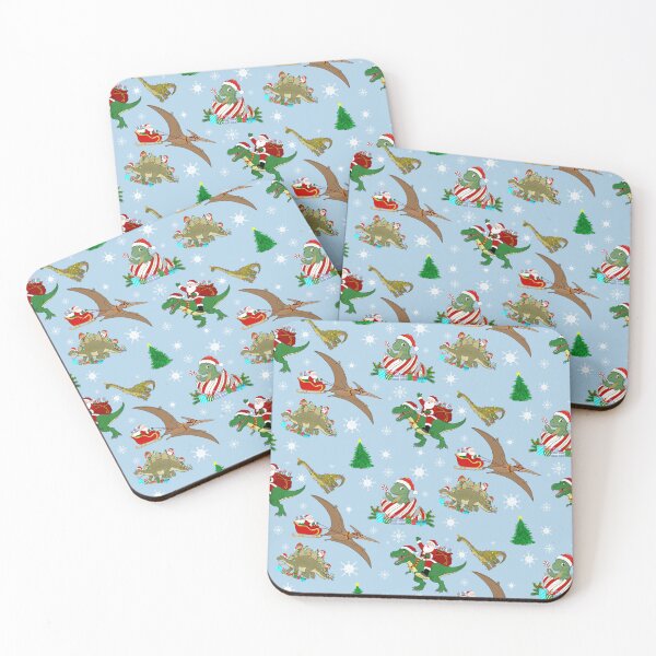 Item preview, Jurassic Christmas, Festive Dinosaur Pattern designed and sold by daphsam.