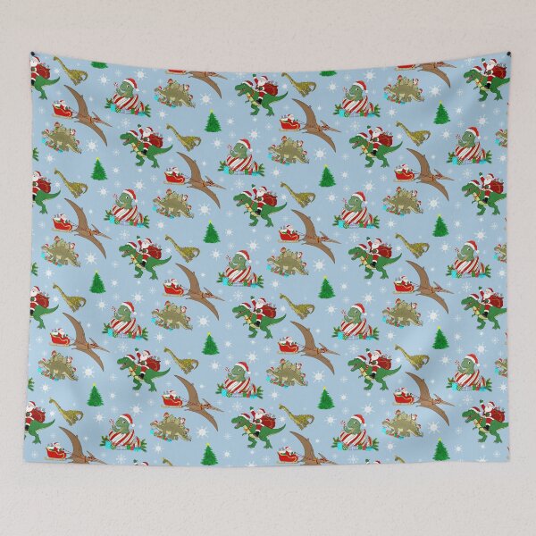 Item preview, Jurassic Christmas, Festive Dinosaur Pattern designed and sold by daphsam.