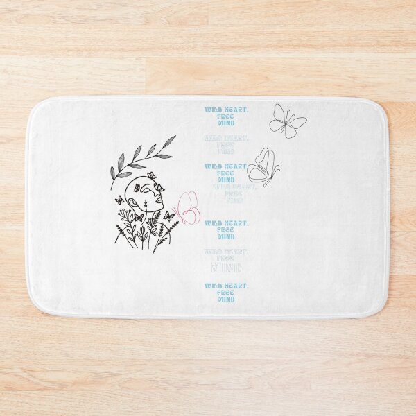 Item preview, Wild Heart Free Mind Butterfly Line Art Aesthetic designed and sold by NourArtCorner.