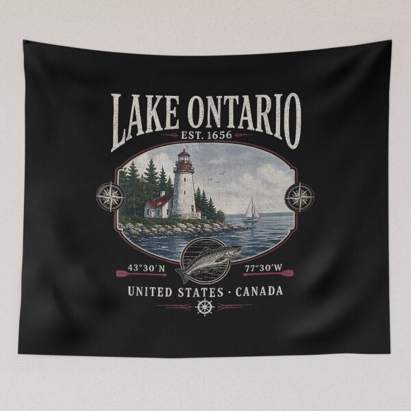 Item preview, Lake America Est 2026 Lake America - Lake Ontario, Great Lakes Sunset, Retro Canada Vacation, Cottage Country Outdoor designed and sold by KrushnaChandra.