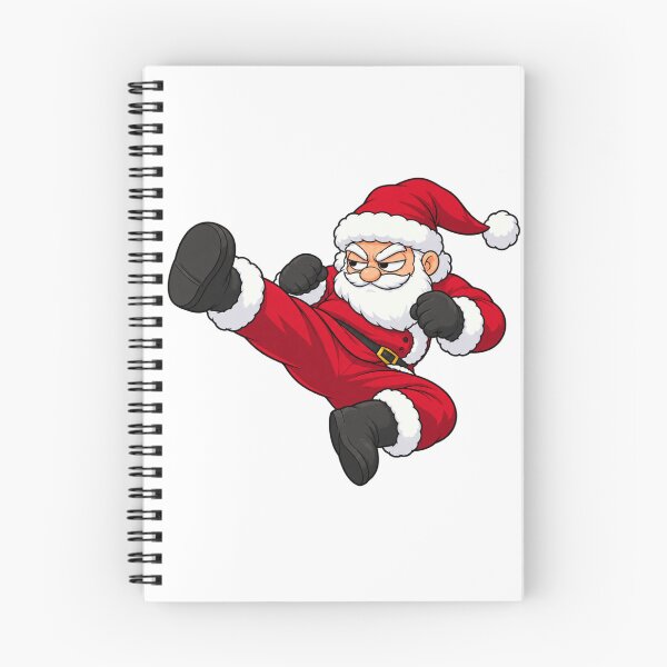 Item preview, Martial Arts Santa Side Kick - Funny Christmas Karate designed and sold by yodaddydesigns.