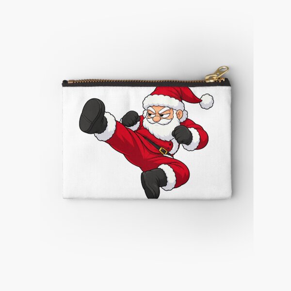 Item preview, Martial Arts Santa Side Kick - Funny Christmas Karate designed and sold by yodaddydesigns.