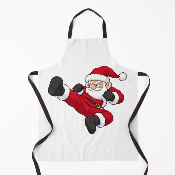 Item preview, Martial Arts Santa Side Kick - Funny Christmas Karate designed and sold by yodaddydesigns.