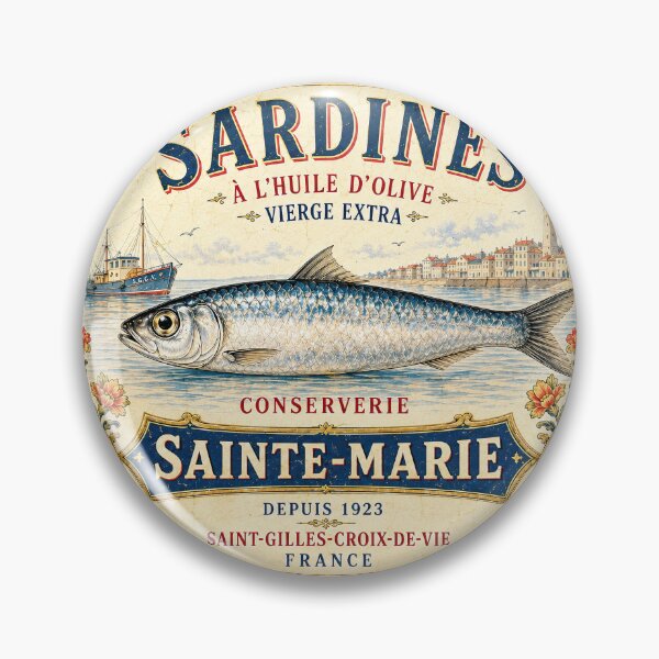 Item preview, Vintage French Sardine Can Label designed and sold by newnomads-art.
