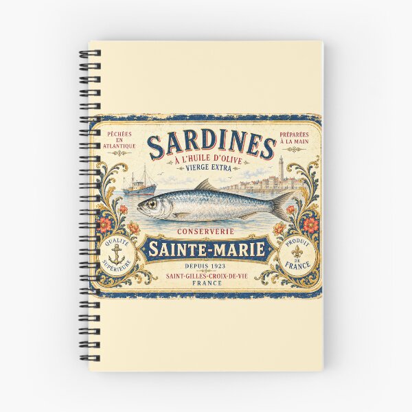 Item preview, Vintage French Sardine Can Label designed and sold by newnomads-art.