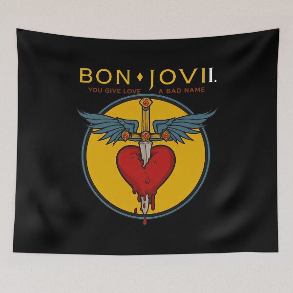 Item preview, Bons Jovis You Give Love A Bad Name Heart Sword Wing designed and sold by cacaScorner.