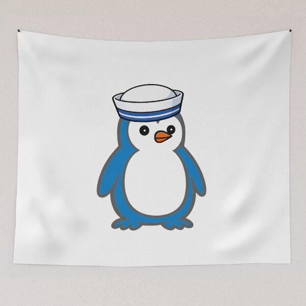 Item preview, Pippo Penguin Sailor - Cute cartoon penguin with sailor hat designed and sold by Pippo-Penguin.