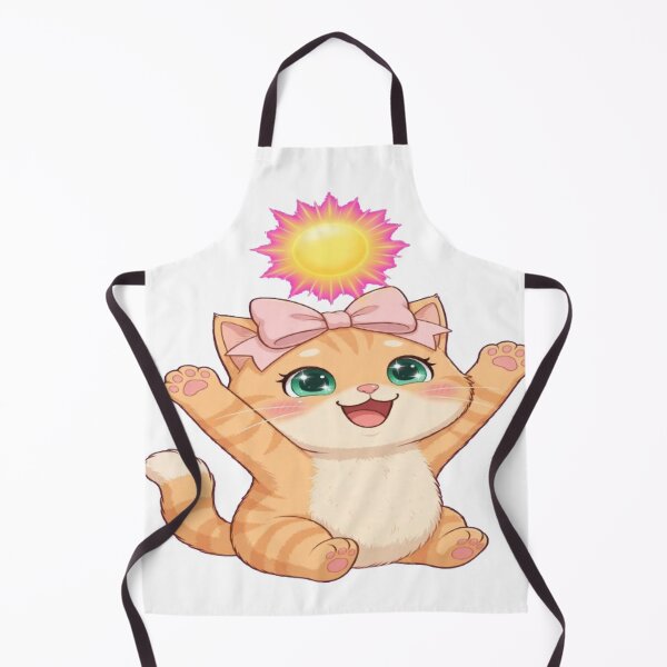 Item preview, Cute Happy Cat Reaching for Summer Sun designed and sold by Moody Vibes Studio.