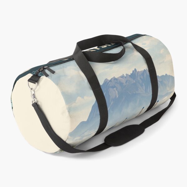 Item preview, Kota Kinabalu Malaysia Vintage Travel Art – Mount Kinabalu & Waterfront City designed and sold by Bomax121.