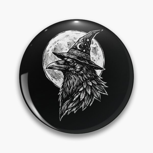 Item preview,  Halloween Raven Witch Hat Under Full Moon – Gothic Dark Art designed and sold by SOUFIANE1991.