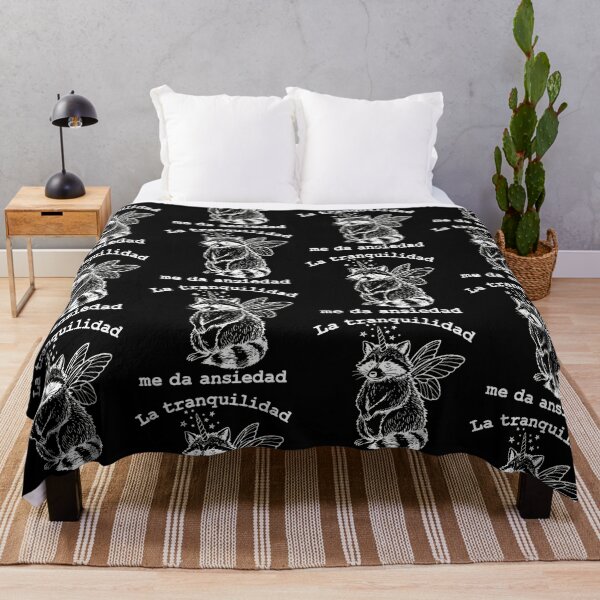 Item preview, La tranquilidad me da ansiedad, funny spanish raccoon, frase en español designed and sold by aponwao.