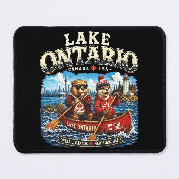 Item preview, Copy of Lake Ontario - Ontario - The Great Lakes - Loon, Lake Ontario Forever Beaver Otter Animals Anti Lake America designed and sold by KrushnaChandra.