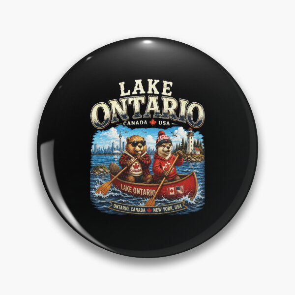 Item preview, Copy of Lake Ontario - Ontario - The Great Lakes - Loon, Lake Ontario Forever Beaver Otter Animals Anti Lake America designed and sold by KrushnaChandra.