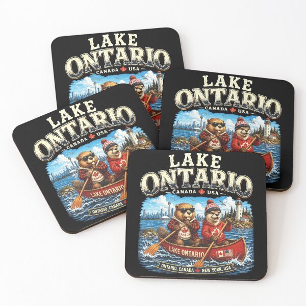 Item preview, Copy of Lake Ontario - Ontario - The Great Lakes - Loon, Lake Ontario Forever Beaver Otter Animals Anti Lake America designed and sold by KrushnaChandra.