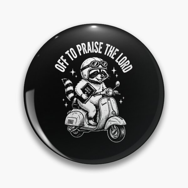 Item preview, Off to Praise The Lord Funny Racoon  designed and sold by Parallel Label .