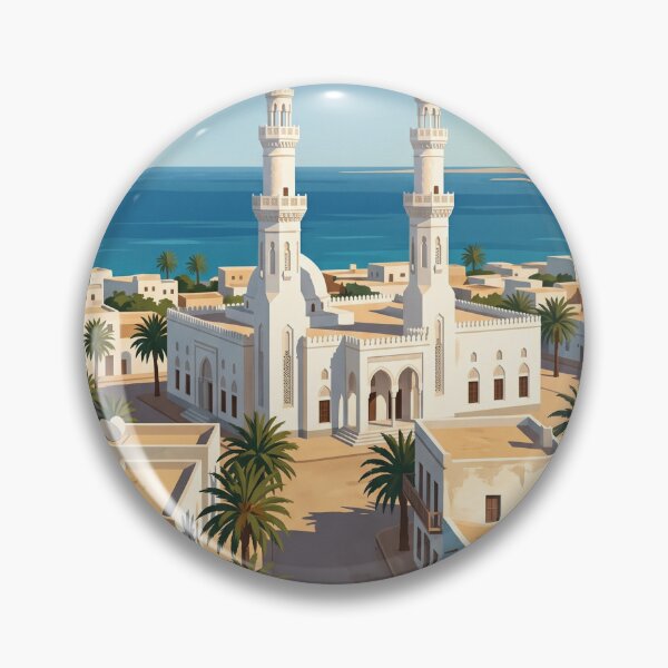 Item preview, Djibouti City Vintage Travel Art – Gulf of Tadjoura & Red Sea Gateway designed and sold by Bomax121.