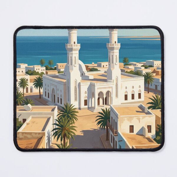 Item preview, Djibouti City Vintage Travel Art – Gulf of Tadjoura & Red Sea Gateway designed and sold by Bomax121.