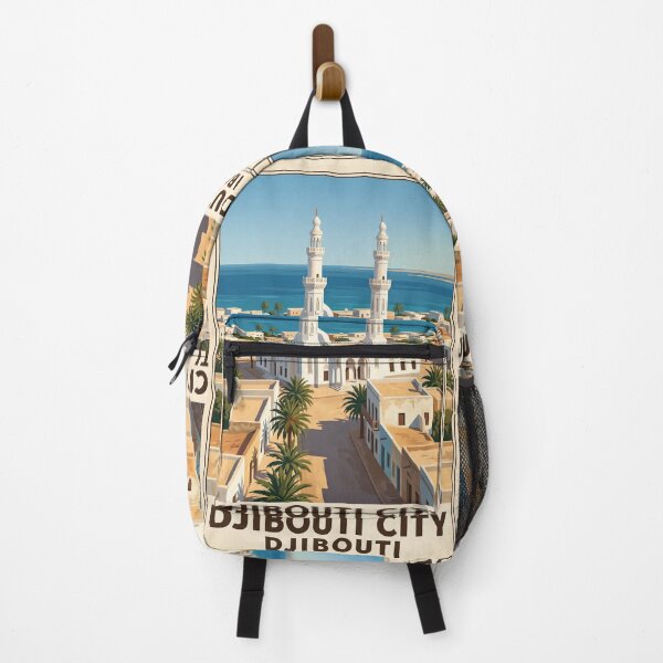 Item preview, Djibouti City Vintage Travel Art – Gulf of Tadjoura & Red Sea Gateway designed and sold by Bomax121.