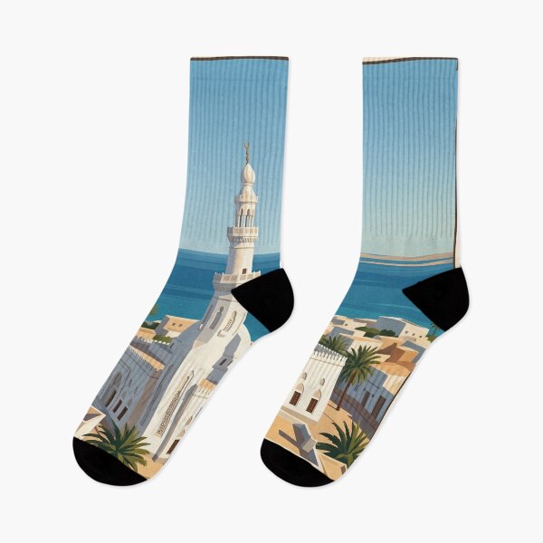Item preview, Djibouti City Vintage Travel Art – Gulf of Tadjoura & Red Sea Gateway designed and sold by Bomax121.