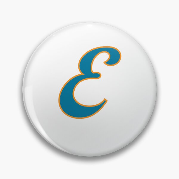 Item preview, Letter E Blue and Orange Cursive designed and sold by aligchi.