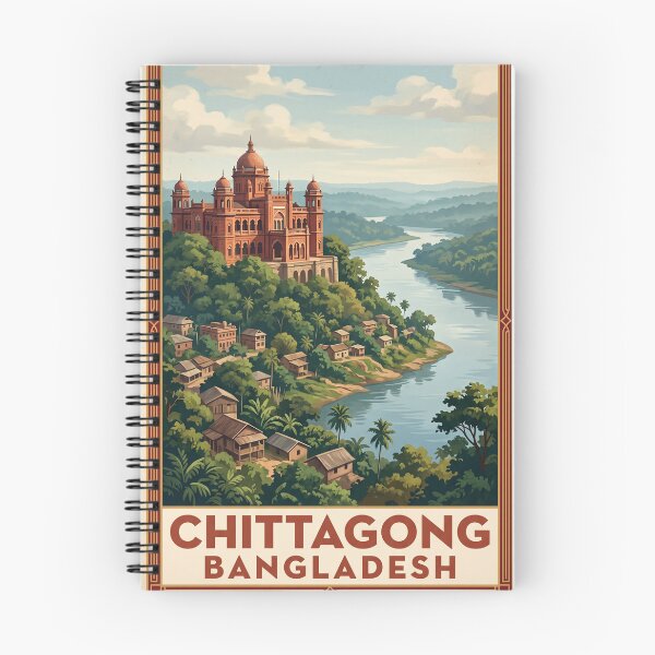 Item preview, Chittagong Bangladesh Vintage Travel Art – Karnaphuli River & Port City Heritage designed and sold by Bomax121.