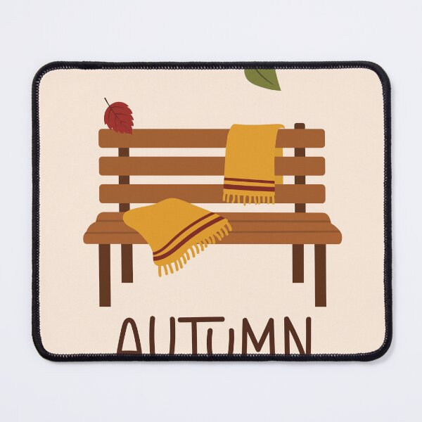 Item preview, Cozy Autumn Park Bench Cozy Blanket  designed and sold by BetweenForms.
