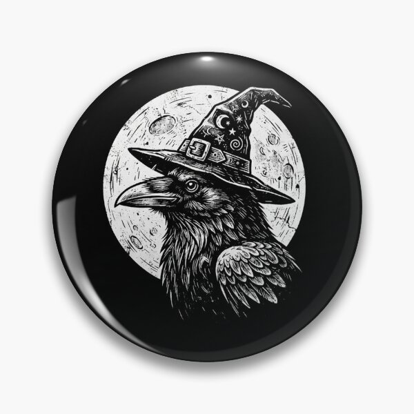 Item preview,   Halloween Raven Witch Hat Under Full Moon – Crow Gothic Dark Art designed and sold by SOUFIANE1991.