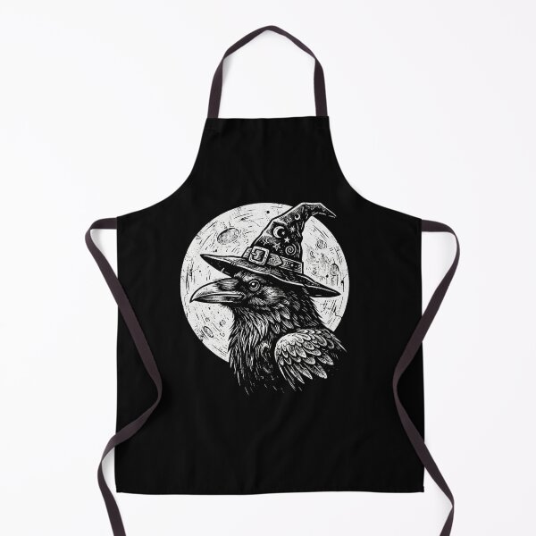 Item preview, Cuervo con sombrero de bruja de Halloween bajo la luna llena – Arte gótico oscuro del cuervo designed and sold by SOUFIANE1991.