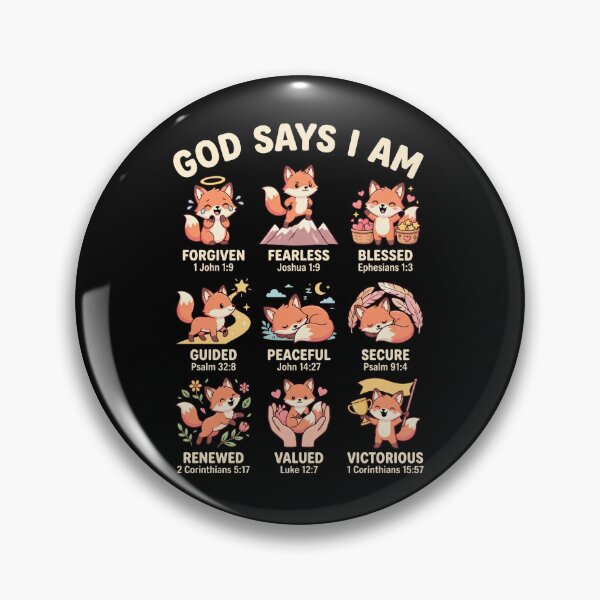 Item preview, God Says I am Foxes with inspirational Bible verses  designed and sold by Parallel Label .