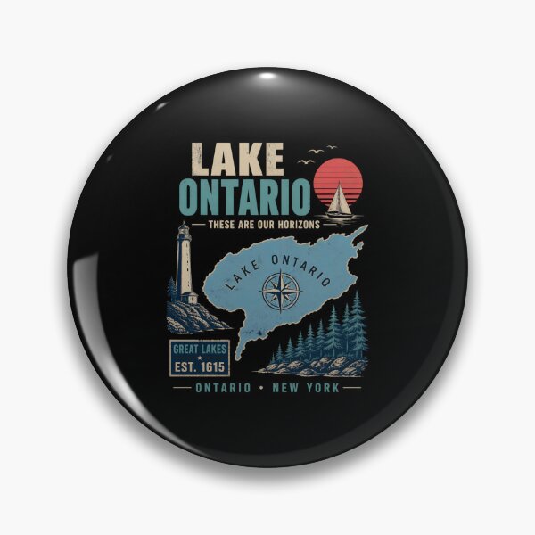 Item preview, Lake Ontario - Ontario - The Great Lakes - Loon, Lake Ontario Great Lakes Horizons Map designed and sold by KrushnaChandra.
