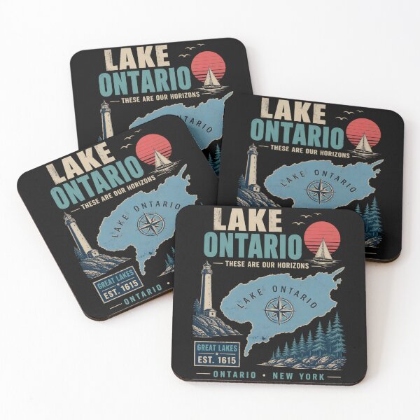 Item preview, Lake Ontario - Ontario - The Great Lakes - Loon, Lake Ontario Great Lakes Horizons Map designed and sold by KrushnaChandra.