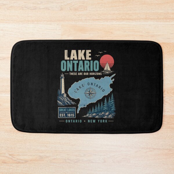Item preview, Lake Ontario - Ontario - The Great Lakes - Loon, Lake Ontario Great Lakes Horizons Map designed and sold by KrushnaChandra.