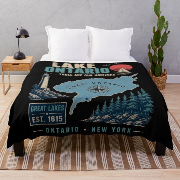 Item preview, Lake Ontario - Ontario - The Great Lakes - Loon, Lake Ontario Great Lakes Horizons Map designed and sold by KrushnaChandra.
