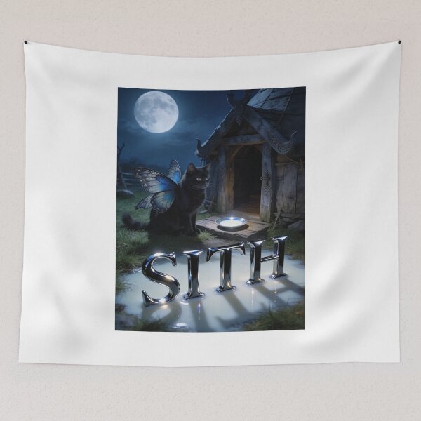 Item preview, Ghost Sith Cat Print designed and sold by Lichentroupe63.