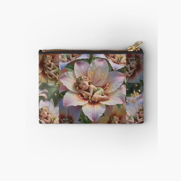 Item preview, Sleeping Flower Fairies – Enchanted Fairycore Garden Fantasy Art designed and sold by Bhaskar Digital Art.