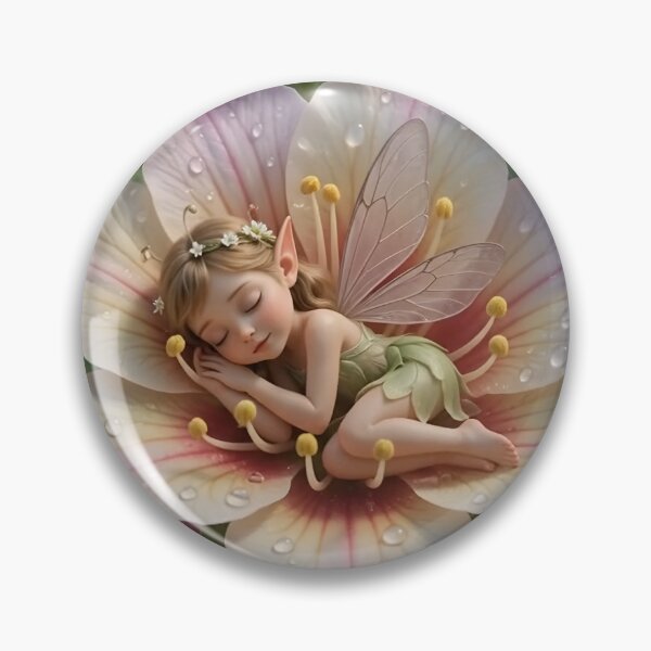 Item preview, Sleeping Flower Fairies – Enchanted Fairycore Garden Fantasy Art designed and sold by Bhaskar Digital Art.