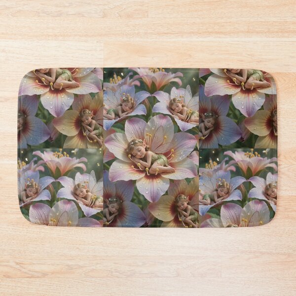 Item preview, Sleeping Flower Fairies – Enchanted Fairycore Garden Fantasy Art designed and sold by Bhaskar Digital Art.