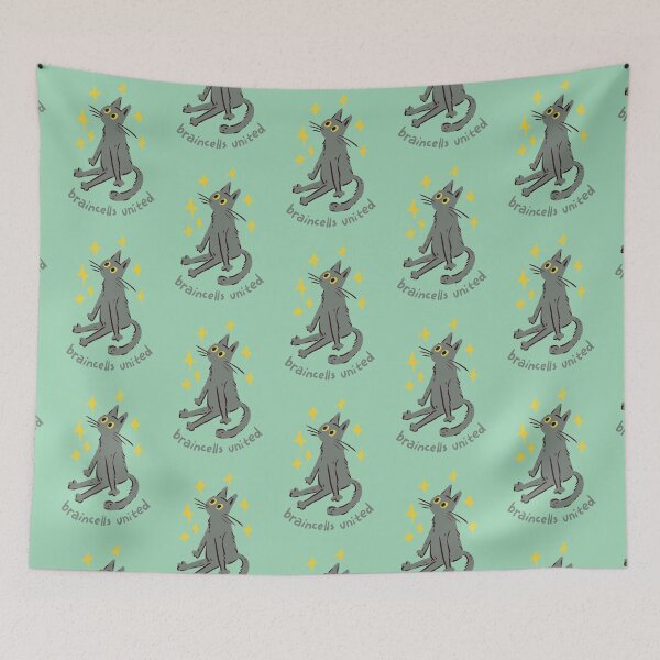 Item preview, Braincells United Light Gray Cat designed and sold by DanuskaArt.