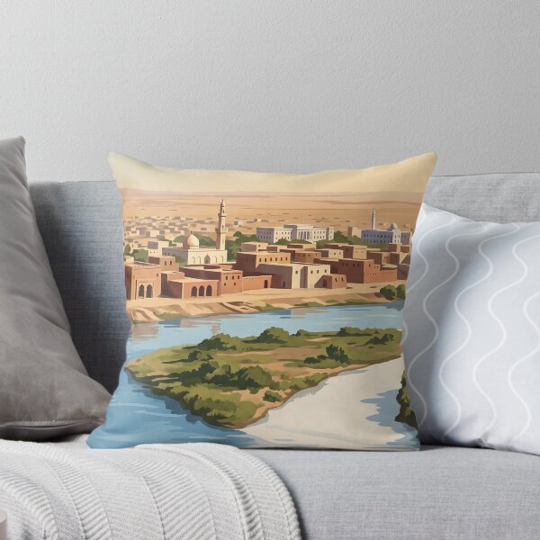 Item preview, Khartoum Sudan Vintage Travel Art – Nile Confluence & Desert Capital designed and sold by Bomax121.