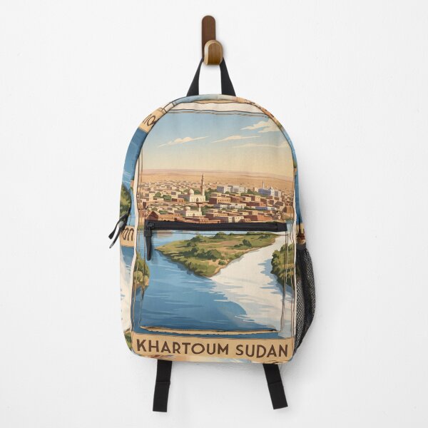 Item preview, Khartoum Sudan Vintage Travel Art – Nile Confluence & Desert Capital designed and sold by Bomax121.