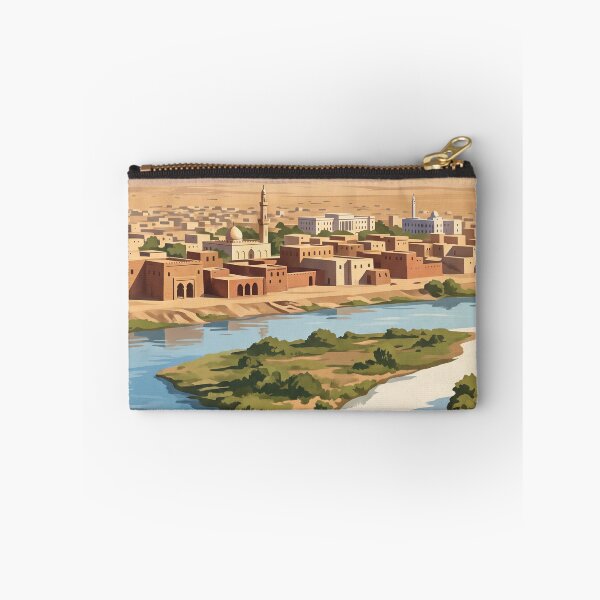 Item preview, Khartoum Sudan Vintage Travel Art – Nile Confluence & Desert Capital designed and sold by Bomax121.