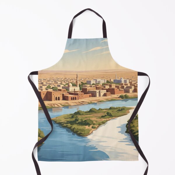 Item preview, Khartoum Sudan Vintage Travel Art – Nile Confluence & Desert Capital designed and sold by Bomax121.