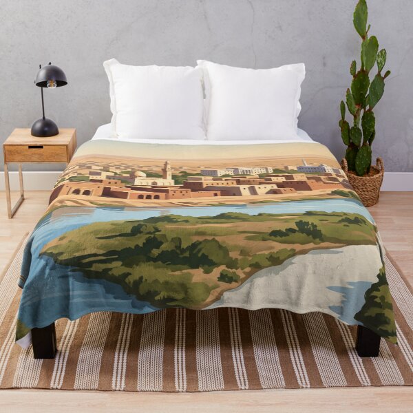 Item preview, Khartoum Sudan Vintage Travel Art – Nile Confluence & Desert Capital designed and sold by Bomax121.