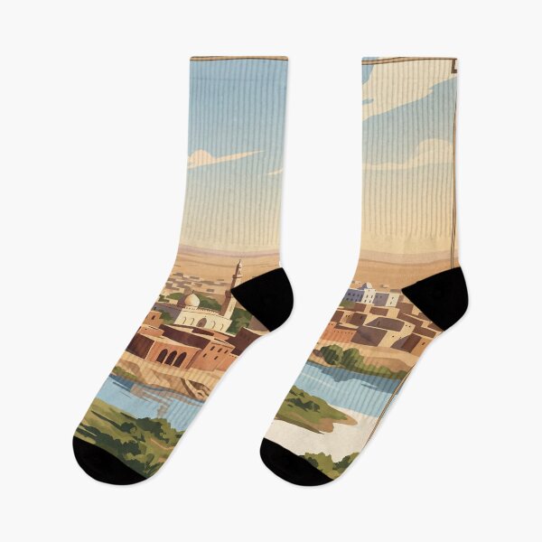 Item preview, Khartoum Sudan Vintage Travel Art – Nile Confluence & Desert Capital designed and sold by Bomax121.