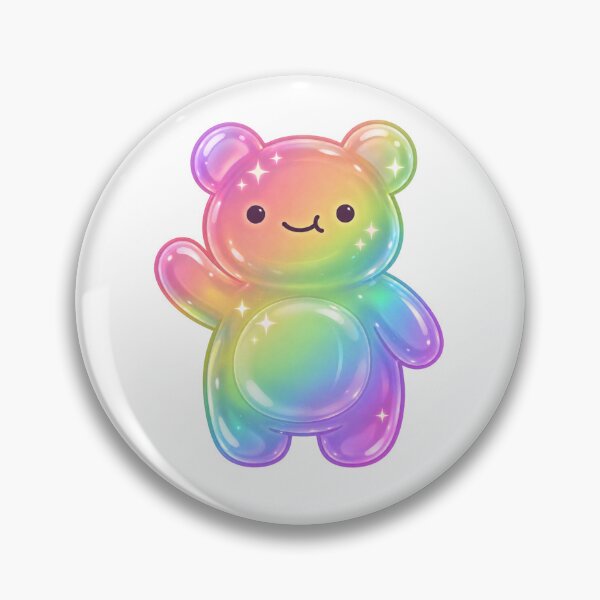 Item preview, Rainbow Jelly Bear - Cute Kawaii Glossy Bear Art designed and sold by yodaddydesigns.