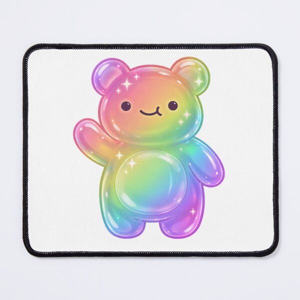 Item preview, Rainbow Jelly Bear - Cute Kawaii Glossy Bear Art designed and sold by yodaddydesigns.