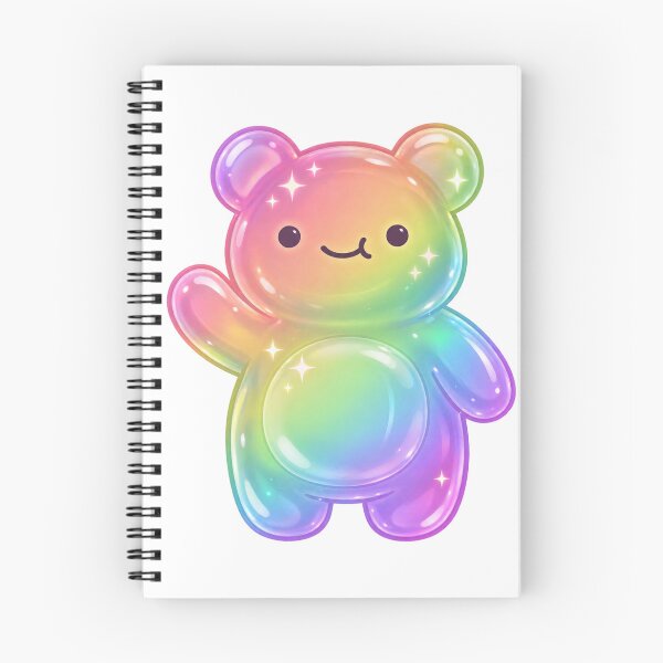 Item preview, Rainbow Jelly Bear - Cute Kawaii Glossy Bear Art designed and sold by yodaddydesigns.