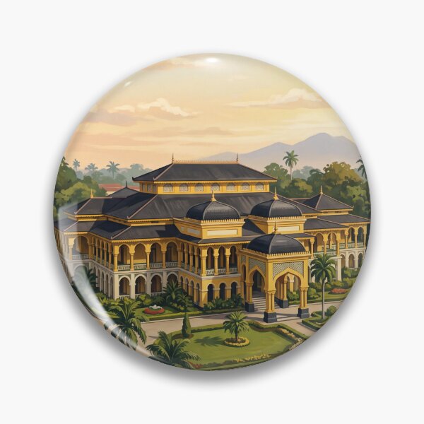Item preview, Medan Indonesia Vintage Travel Art – Maimun Palace & Sumatra Heritage designed and sold by Bomax121.