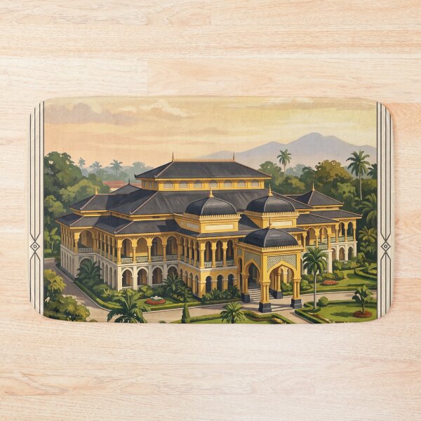 Item preview, Medan Indonesia Vintage Travel Art – Maimun Palace & Sumatra Heritage designed and sold by Bomax121.