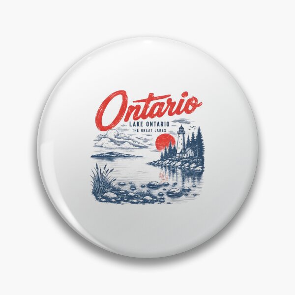 Item preview, Lake Ontario - Ontario - The Great Lakes - Loon, Lake Ontario Loon, Great Lakes Lighthouse, Retro Sunset Nature Wildlife designed and sold by KrushnaChandra.